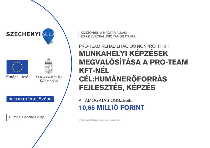 Munkahelyi képzések megvalósítása TÁMOP 2.1.3