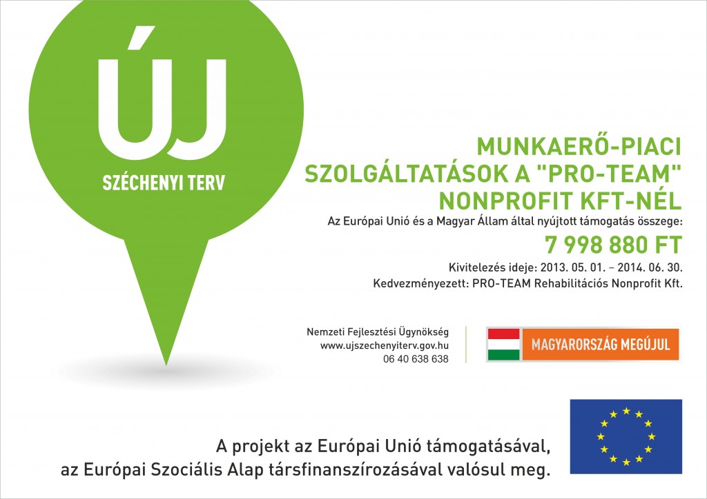 Munkaerő-piaci Szolgáltatások a “Pro-Team” Nonprofit Kft-nél